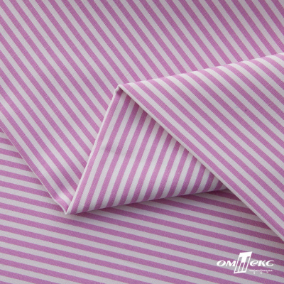 Ткань сорочечная Полоска Кенди, 115 г/м2, 58% пэ,42% хл, шир.150 см, цв.1-розовый, (арт.110) - купить в Симферополе. Цена 306.69 руб.