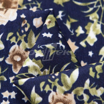 Плательная ткань "Фламенко" 1.1, 80 гр/м2, шир.150 см, принт растительный - купить в Симферополе. Цена 241.49 руб.