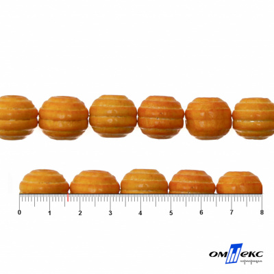 0309-Бусины деревянные "ОмТекс", 16 мм, упак.50+/-3шт, цв.003-оранжевый - купить в Симферополе. Цена: 62.22 руб.