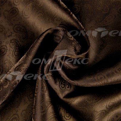 Ткань подкладочная жаккард Р14098, 19-1217/коричневый, 85 г/м2, шир. 150 см, 230T - купить в Симферополе. Цена 166.45 руб.