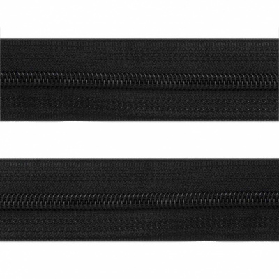 Рулонная молния с покрытием PVC спираль тип 3 (упак.270м) -черная с полосой СВО - купить в Симферополе. Цена: 12.74 руб.