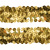 Тесьма с пайетками D16, шир. 30 мм/уп. 25+/-1 м, цвет золото - купить в Симферополе. Цена: 1 087.39 руб.