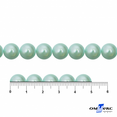 0404-5146В-Полубусины пластиковые круглые "ОмТекс", 10 мм, (уп.50гр=175+/-3шт), цв.086-бл.бирюза - купить в Симферополе. Цена: 63.46 руб.