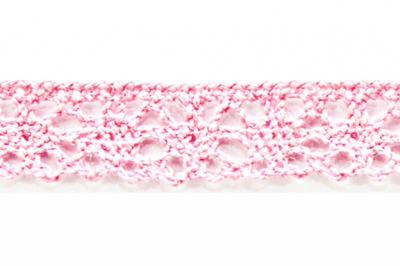 Тесьма кружевная 0621-1607, шир. 15 мм/уп. 20+/-1 м, цвет 096-розовый - купить в Симферополе. Цена: 302.42 руб.