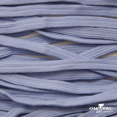 Шнур плетеный (плоский) d-12 мм, (уп.90+/-1м), 100% полиэстер, цв.259 - голубой - купить в Симферополе. Цена: 8.62 руб.