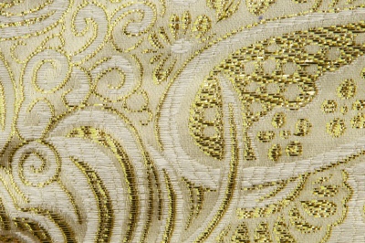 Ткань костюмная жаккард №5, 140 гр/м2, шир.150см, цвет золото - купить в Симферополе. Цена 383.29 руб.