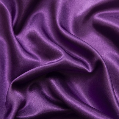 Поли креп-сатин 19-3536, 125 (+/-5) гр/м2, шир.150см, цвет фиолетовый - купить в Симферополе. Цена 155.57 руб.