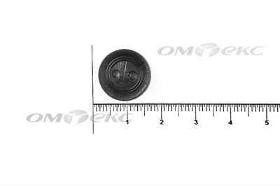 51820/15 мм (2 пр)  черные пуговицы - купить в Симферополе. Цена: 0.87 руб.