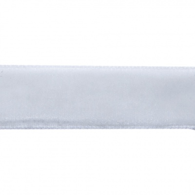 Лента бархатная нейлон, шир.12 мм, (упак. 45,7м), цв.01-белый - купить в Симферополе. Цена: 457.61 руб.