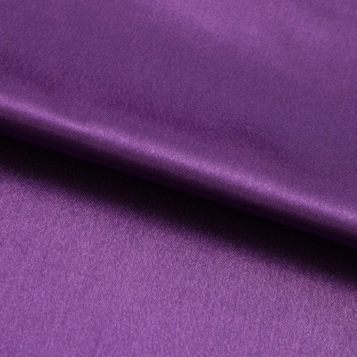 Поли креп-сатин 19-3536, 125 (+/-5) гр/м2, шир.150см, цвет фиолетовый - купить в Симферополе. Цена 155.57 руб.
