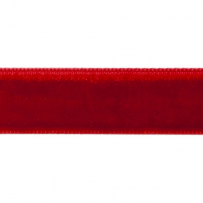 Лента бархатная нейлон, шир.12 мм, (упак. 45,7м), цв.45-красный - купить в Симферополе. Цена: 392 руб.