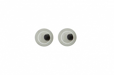Глазки для игрушек, круглые, с бегающими зрачками, 3 мм/упак.100+/-5 шт, цв. -черно-белые - купить в Симферополе. Цена: 25.40 руб.