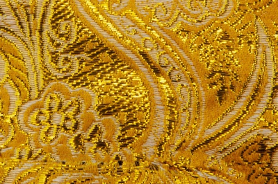 Ткань костюмная жаккард №12, 140 гр/м2, шир.150см, цвет жёлтый - купить в Симферополе. Цена 383.29 руб.