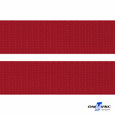 Красный- цв.171 -Текстильная лента-стропа 550 гр/м2 ,100% пэ шир.20 мм (боб.50+/-1 м) - купить в Симферополе. Цена: 318.85 руб.