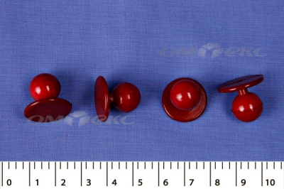 Пуговица поварская "Пукля", 10 мм, цвет красный - купить в Симферополе. Цена: 2.28 руб.