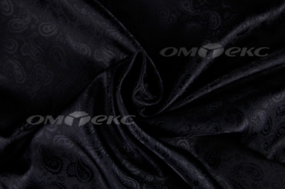Ткань подкладочная жаккард Р14098, чёрный, 85 г/м2, шир. 150 см, 230T - купить в Симферополе. Цена 166.45 руб.