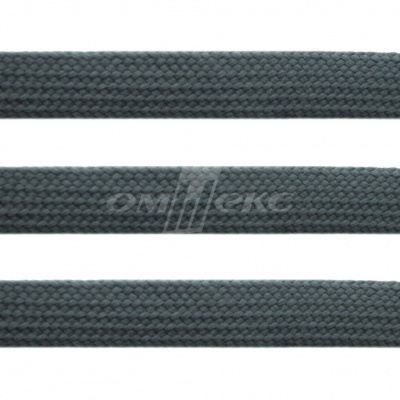 Шнур плетеный (плоский) d-12 мм, (уп.90+/-1м), 100% полиэстер, цв.272 - серый - купить в Симферополе. Цена: 8.62 руб.