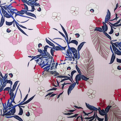 Плательная ткань "Фламенко" 18.1, 80 гр/м2, шир.150 см, принт растительный - купить в Симферополе. Цена 239.03 руб.