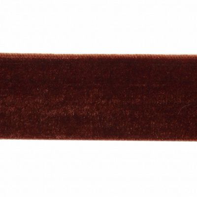 Лента бархатная нейлон, шир.25 мм, (упак. 45,7м), цв.120-шоколад - купить в Симферополе. Цена: 981.09 руб.