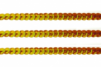 Пайетки "ОмТекс" на нитях, CREAM, 6 мм С / упак.73+/-1м, цв. 88 - оранжевый - купить в Симферополе. Цена: 300.55 руб.