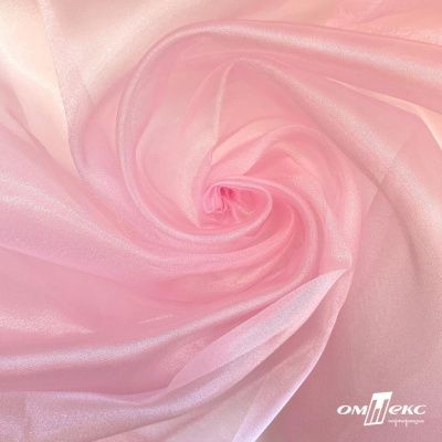 Ткань органза, 100% полиэстр, 28г/м2, шир. 150 см, цв. #47 розовая пудра - купить в Симферополе. Цена 86.24 руб.