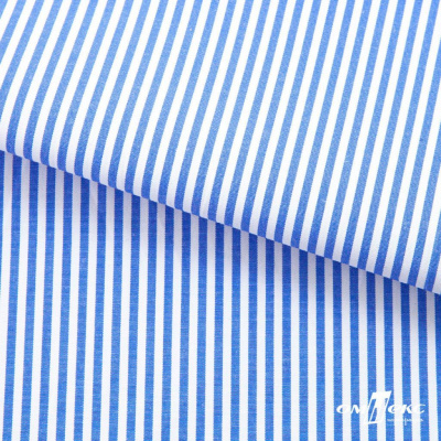 Ткань сорочечная Полоска Кенди, 115 г/м2, 58% пэ,42% хл, шир.150 см, цв.3-синий, (арт.110) - купить в Симферополе. Цена 306.69 руб.