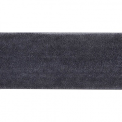 Лента бархатная нейлон, шир.25 мм, (упак. 45,7м), цв.189-т.серый - купить в Симферополе. Цена: 981.09 руб.
