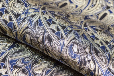 Ткань костюмная жаккард, 135 гр/м2, шир.150см, цвет синий№18 - купить в Симферополе. Цена 441.95 руб.