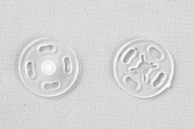 Кнопки пришивные пластиковые 13 мм, блистер 24шт, цв.-прозрачные - купить в Симферополе. Цена: 62.27 руб.