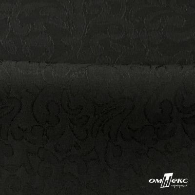 Ткань жаккард королевский, 100% полиэстр 180 г/м 2, шир.150 см, цв-черный - купить в Симферополе. Цена 296.39 руб.