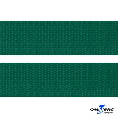 Зелёный- цв.876 -Текстильная лента-стропа 550 гр/м2 ,100% пэ шир.20 мм (боб.50+/-1 м) - купить в Симферополе. Цена: 318.85 руб.