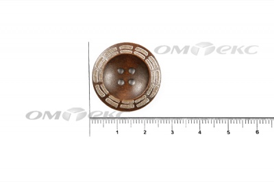 Пуговица деревянная круглая №53 (25мм) - купить в Симферополе. Цена: 3.68 руб.
