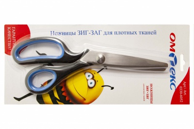 Ножницы арт.0330-6052 "ЗИГ-ЗАГ" 5 мм, для плотных тканей , 9"/ 229 мм - купить в Симферополе. Цена: 733.08 руб.