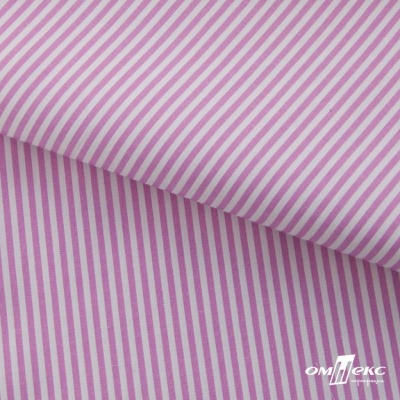 Ткань сорочечная Полоска Кенди, 115 г/м2, 58% пэ,42% хл, шир.150 см, цв.1-розовый, (арт.110) - купить в Симферополе. Цена 309.82 руб.