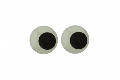 Глазки для игрушек, круглые, с бегающими зрачками, 15 мм/упак.50+/-2 шт, цв. -черно-белые - купить в Симферополе. Цена: 46.92 руб.