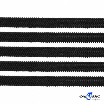 Лента эластичная вязанная (резинка) 4 мм (200+/-1 м) 400 гр/м2 черная бобина "ОМТЕКС" - купить в Симферополе. Цена: 1.78 руб.