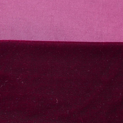 Бархат стрейч №2, 240 гр/м2, шир.160 см, (2,6 м/кг), цвет бордо - купить в Симферополе. Цена 740.88 руб.
