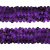 Тесьма с пайетками 12, шир. 30 мм/уп. 25+/-1 м, цвет фиолет - купить в Симферополе. Цена: 1 098.48 руб.
