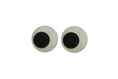 Глазки для игрушек, круглые, с бегающими зрачками, 12 мм/упак.50+/-2 шт, цв. -черно-белые - купить в Симферополе. Цена: 38.32 руб.