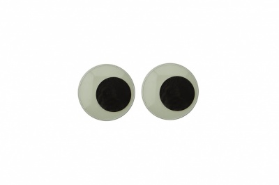 Глазки для игрушек, круглые, с бегающими зрачками, 8 мм/упак.100+/-2 шт, цв. -черно-белые - купить в Симферополе. Цена: 28.86 руб.