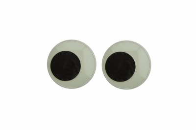 Глазки для игрушек, круглые, с бегающими зрачками, 18 мм/упак.50+/-2 шт, цв. -черно-белые - купить в Симферополе. Цена: 41.81 руб.