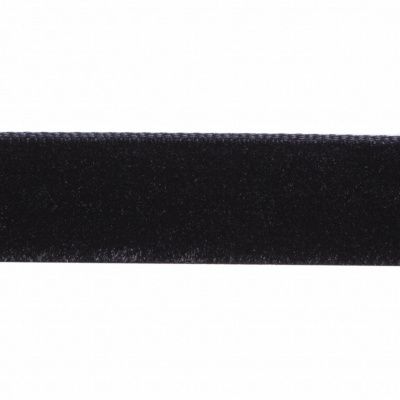 Лента бархатная нейлон, шир.12 мм, (упак. 45,7м), цв.03-черный - купить в Симферополе. Цена: 448.27 руб.