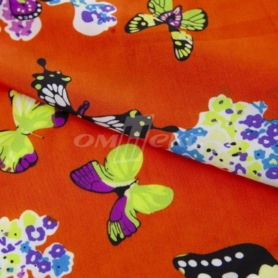 Плательная ткань "Софи" 7.1, 75 гр/м2, шир.150 см, принт бабочки - купить в Симферополе. Цена 241.49 руб.