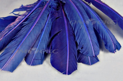 Декоративный Пучок из перьев, перо 23см/синий - купить в Симферополе. Цена: 12.34 руб.