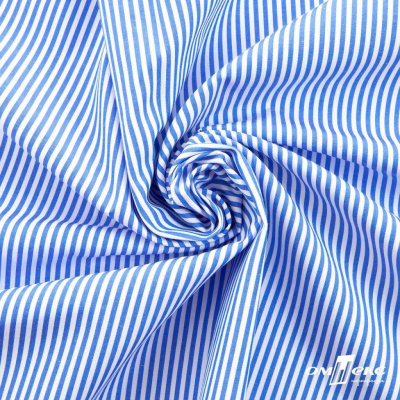 Ткань сорочечная Полоска Кенди, 115 г/м2, 58% пэ,42% хл, шир.150 см, цв.3-синий, (арт.110) - купить в Симферополе. Цена 306.69 руб.