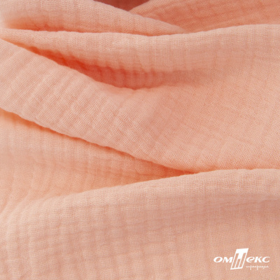 Ткань Муслин, 100% хлопок, 125 гр/м2, шир. 140 см #201 цв.(18)-розовый персик - купить в Симферополе. Цена 464.97 руб.