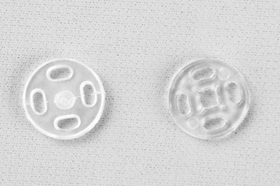 Кнопки пришивные пластиковые 11,5 мм, блистер 24шт, цв.-прозрачные - купить в Симферополе. Цена: 59.44 руб.